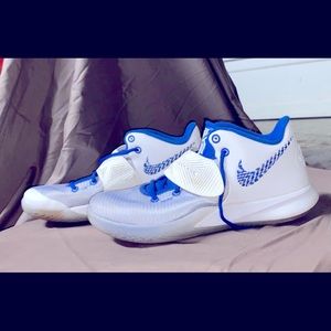 White and light blue with rubber tip